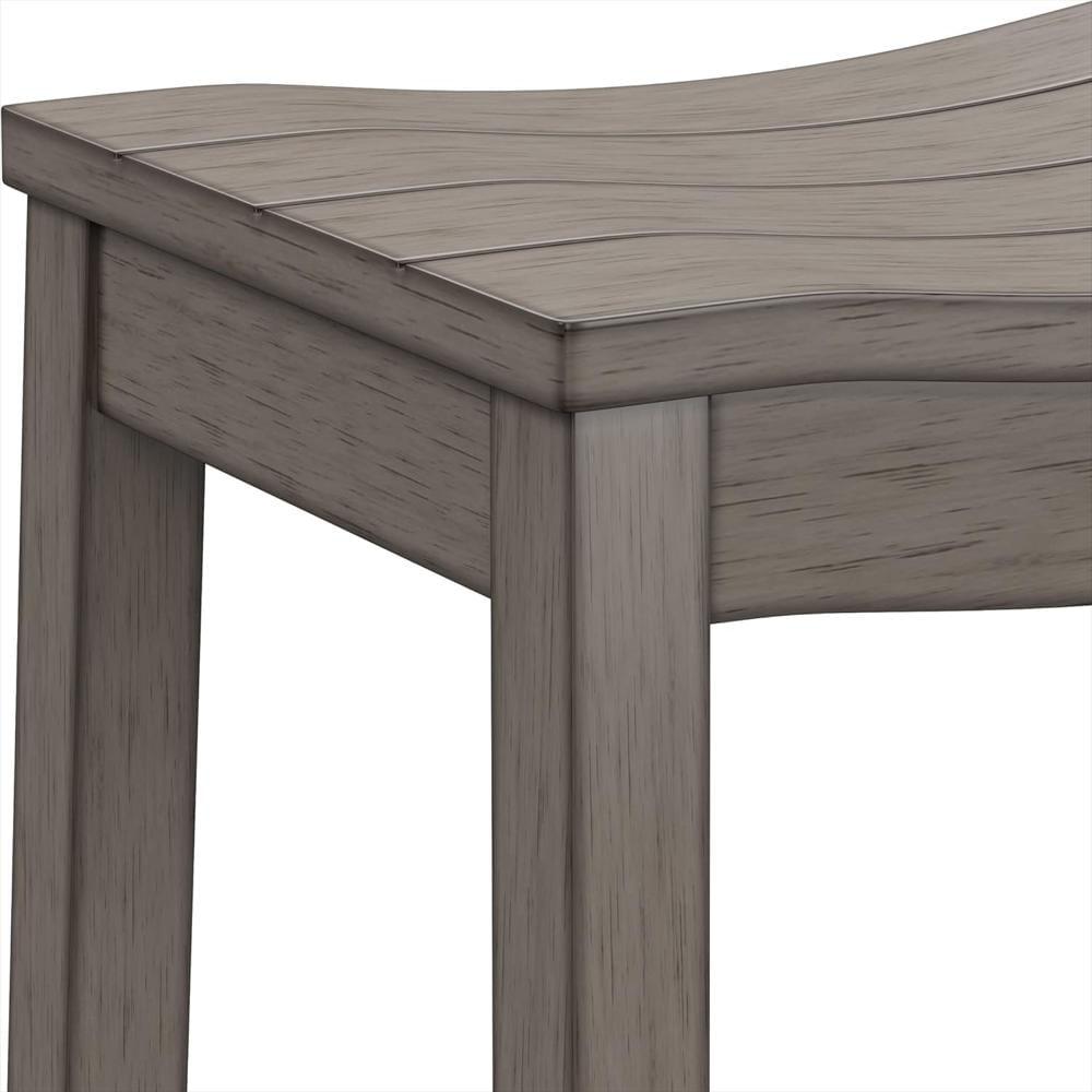Taburete Hillsdale Madera Sin Respaldo Estilo Silla De Montar Acabado Gris 61 Cm img #5