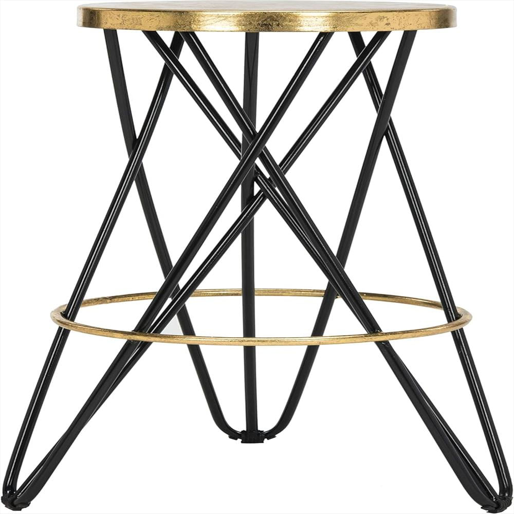 Taburete De Bar Safavieh Tapicería Azul Marino Metal Dorado 76 Cm img #4