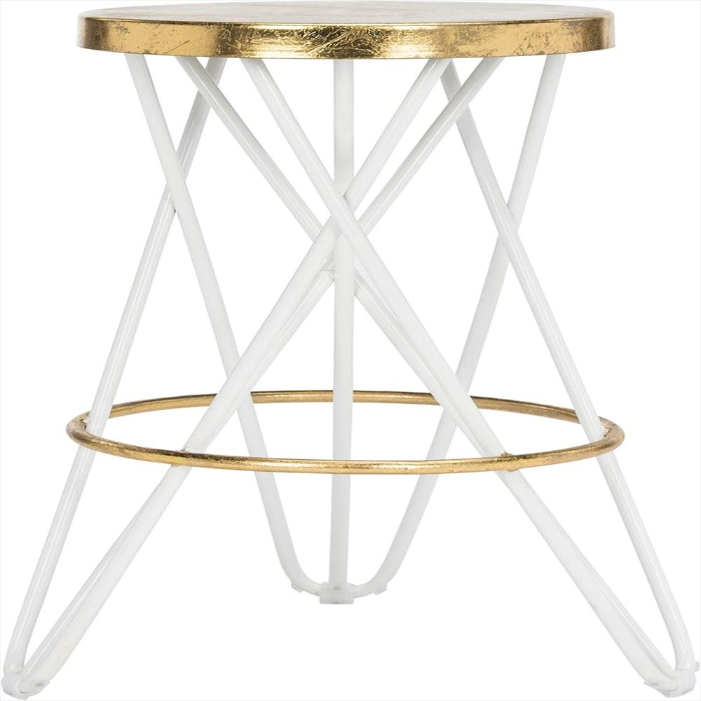 Taburete De Bar Safavieh Tapicería Azul Marino Metal Dorado 76 Cm img #5