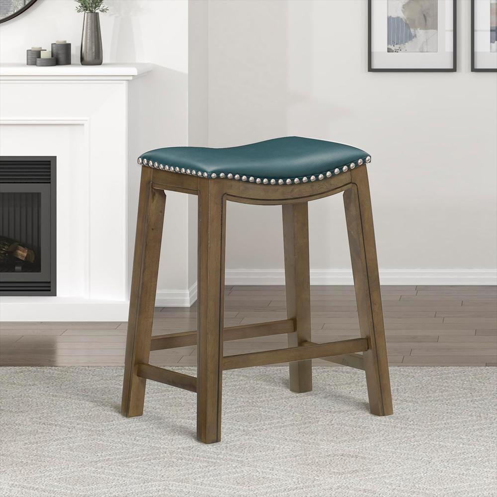 Taburete De Cocina Lexicon Madera Maciza Estilo Silla De Montar Sin Brazos img #2