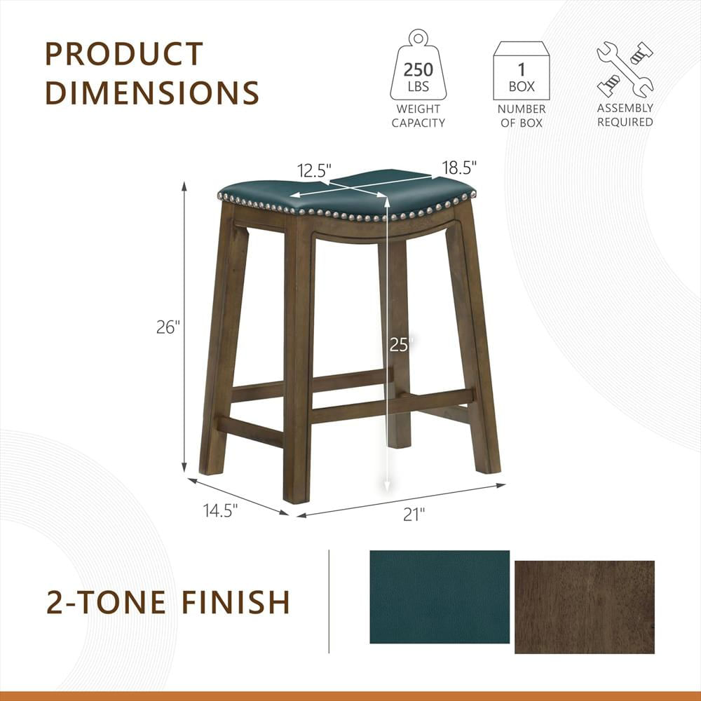 Taburete De Cocina Lexicon Madera Maciza Estilo Silla De Montar Sin Brazos img #3