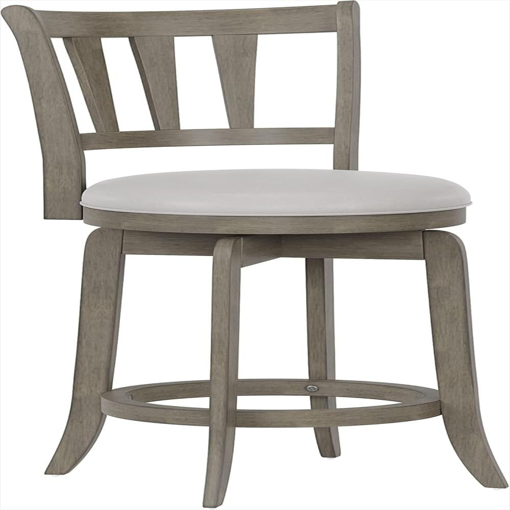 Taburete Hillsdale Furniture Madera Gris Envejecido Altura De Mostrador 66 Cm Giratorio img #1