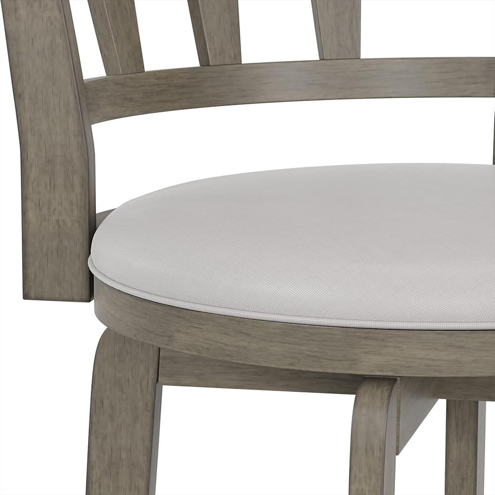 Taburete Hillsdale Furniture Madera Gris Envejecido Altura De Mostrador 66 Cm Giratorio img #5