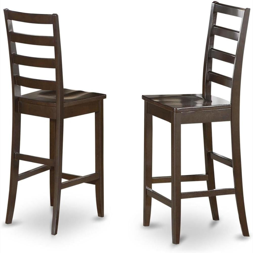 Juego Sillas Bar East West Furniture Madera Cereza 2 Piezas Color Negro img #4