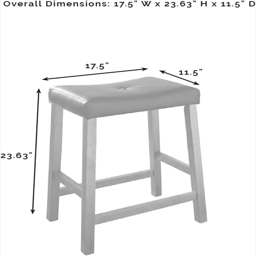Taburete De Bar Crosley Furniture Tapizado Cuero Vegano Negro Altura 60 Cm img #3