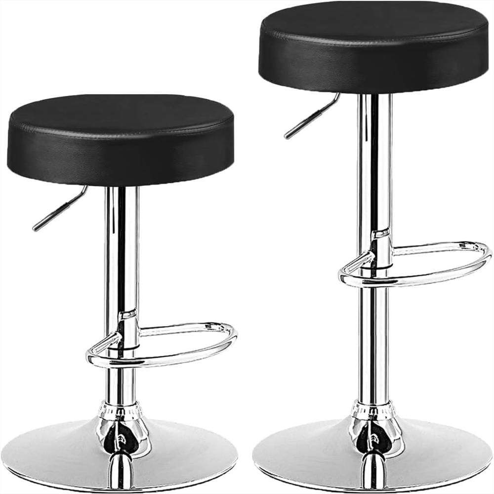 Taburete De Bar Waitpant Giratorio Ajustable Piel Sintética Base Cromada 66 A 86 Cm img #1