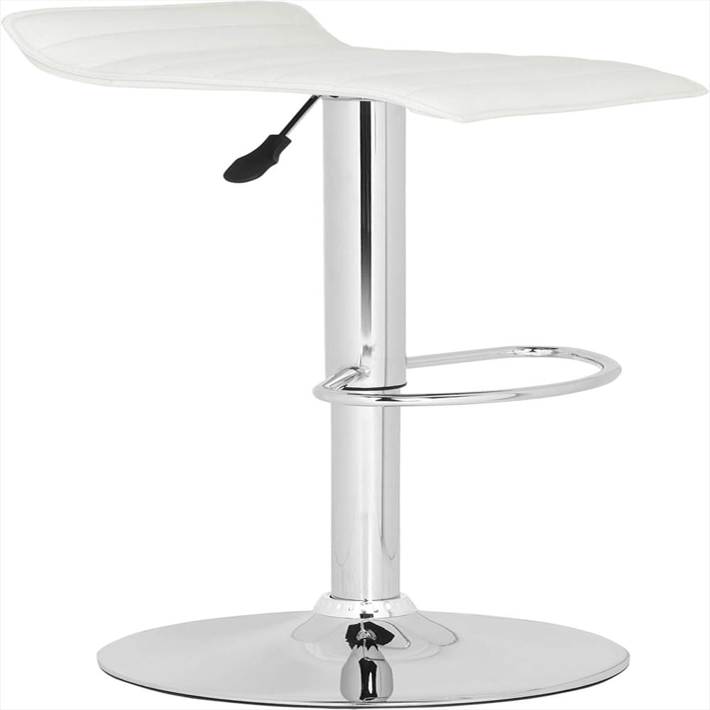 Taburete De Bar Safavieh Ajustable Acero Cromado Tapicería Pu Blanca img #4