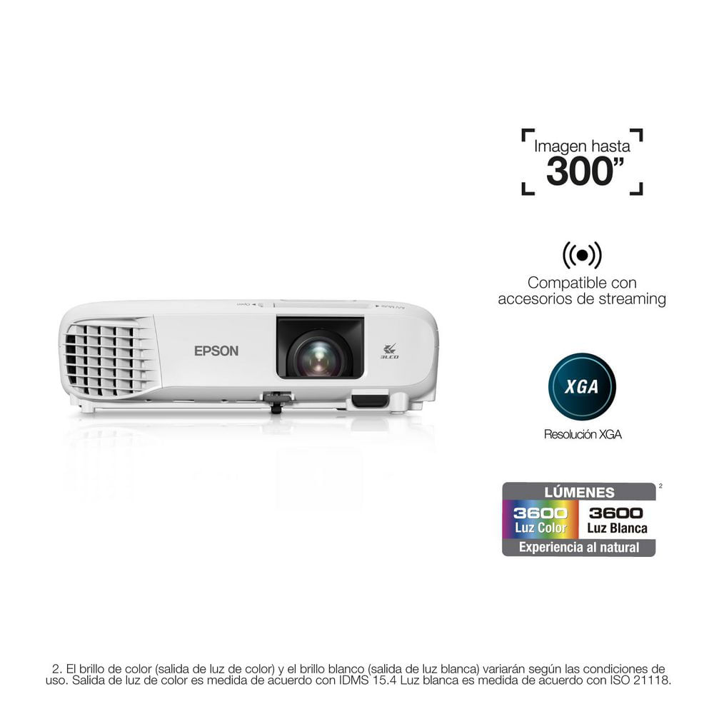 Proyector EPSON Powerlite E24 V11HB51021 img #2