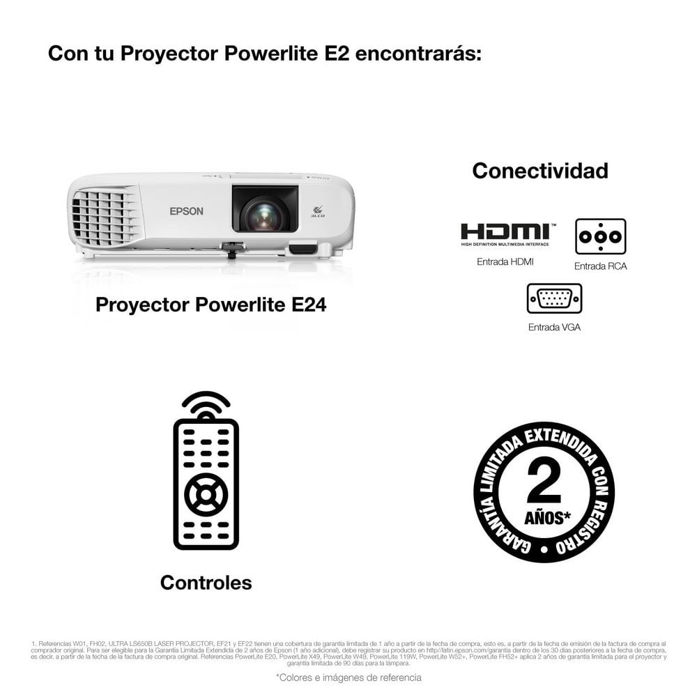 Proyector EPSON Powerlite E24 V11HB51021 img #8