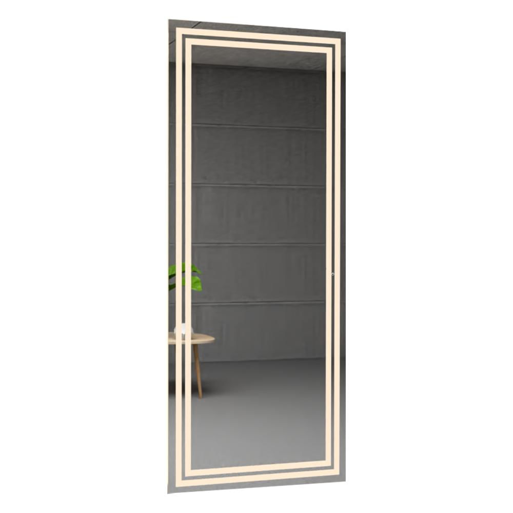 Espejo De Baño Valencia Gris 50X130cm Rectangular Con Sandblasting Y Con Iluminación Led img #2