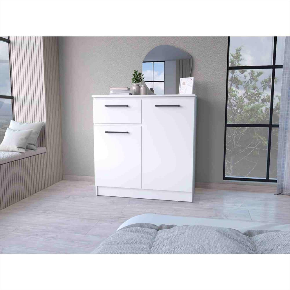Cómoda Éclat Blanco 91 Cm Con Un Cajón Y Dos Puertas img #5