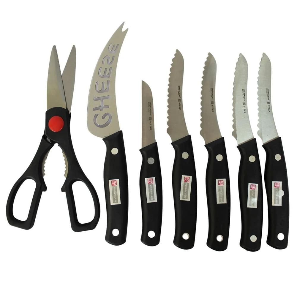 Kit 13 Cuchillos Cocina Profesionales Multiusos Acero Inoxidable Duradero img #2