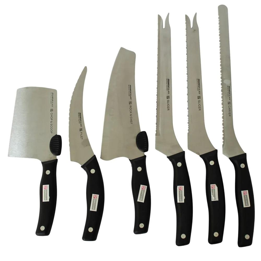 Kit 13 Cuchillos Cocina Profesionales Multiusos Acero Inoxidable Duradero img #3