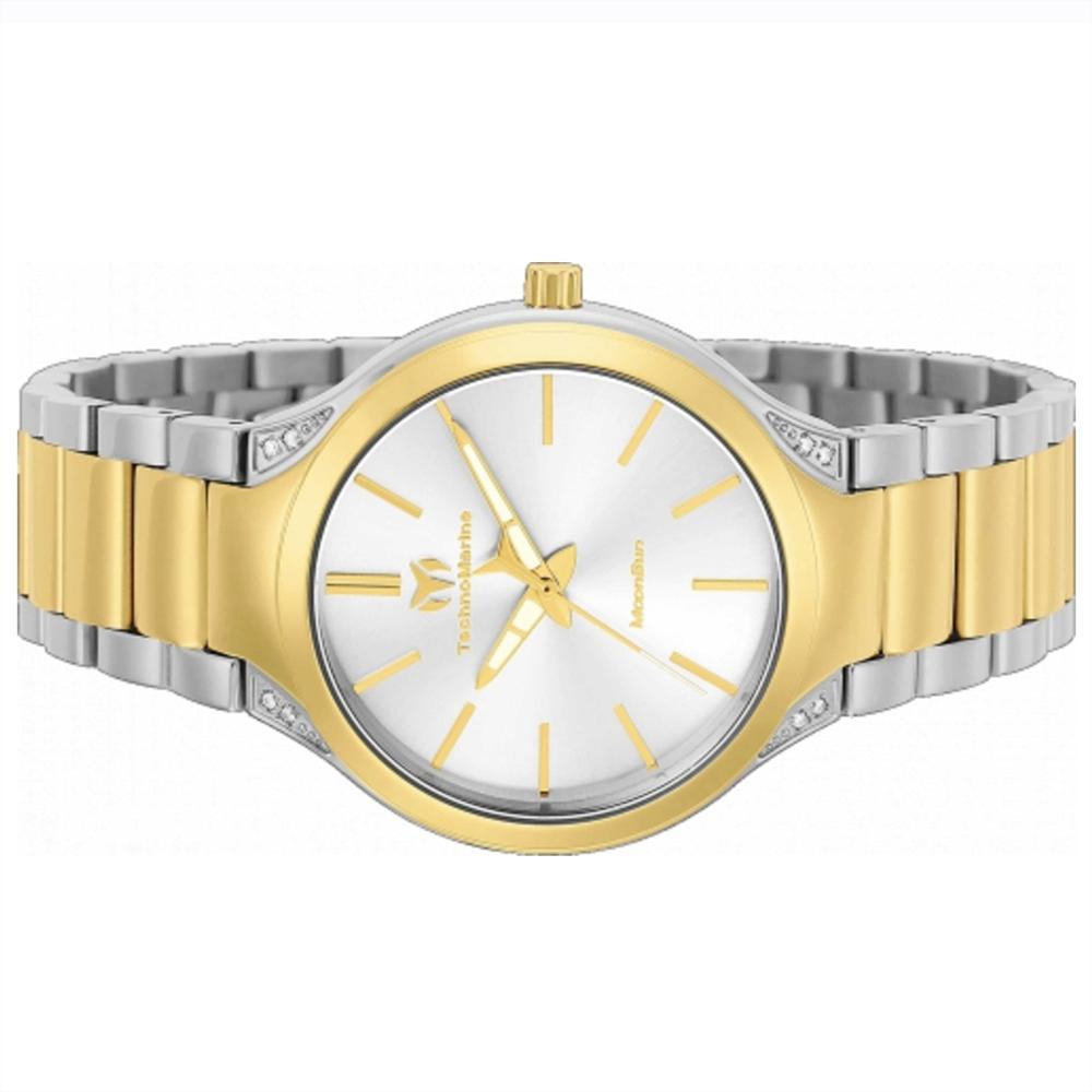 Reloj Technomarine Moonsun Tm 117033 Plata Dorado Mujer img #2