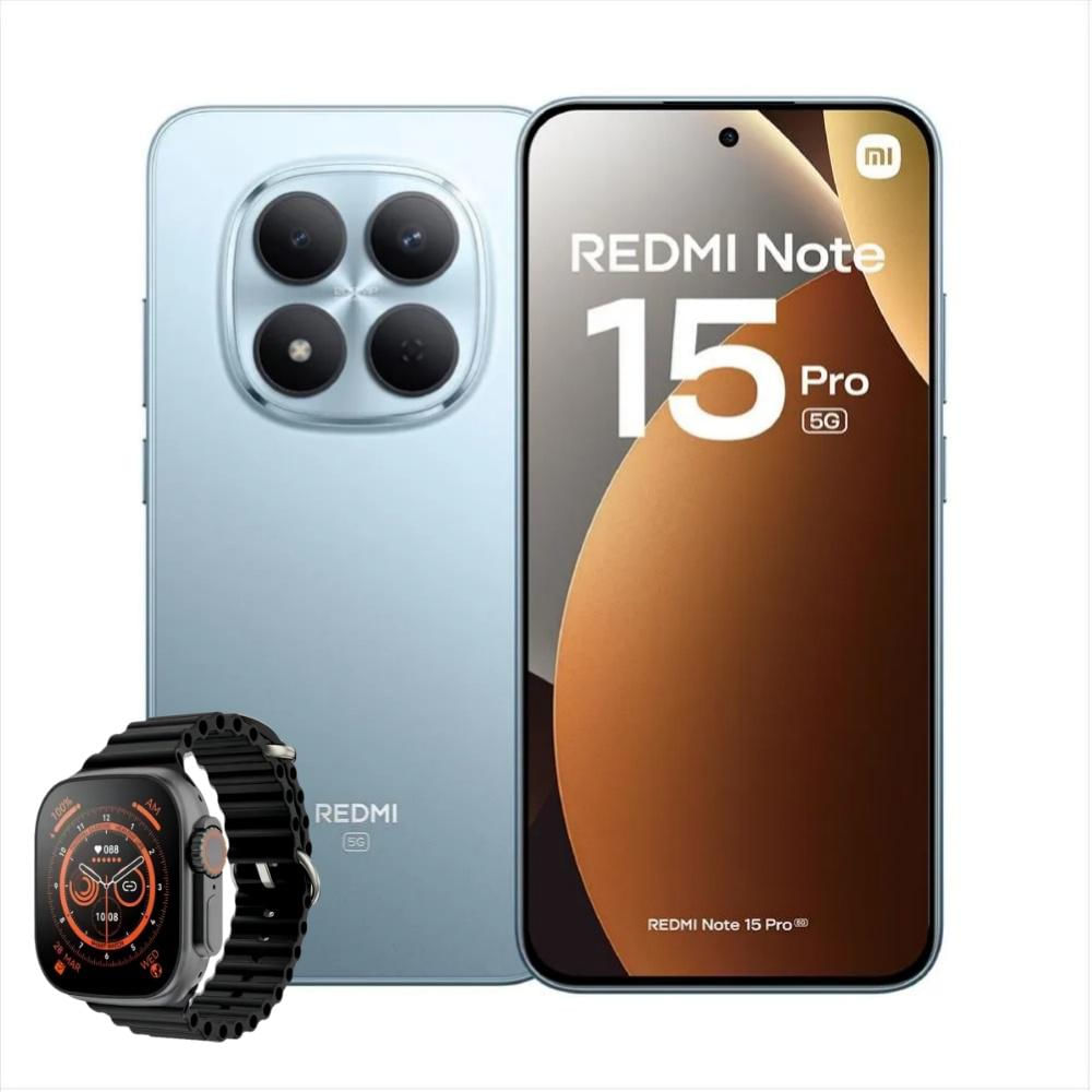 Celular Xiaomi Redmi Note 15 Pro 5G 512Gb 8Gb Ram Azul + Reloj Inteligente img #1