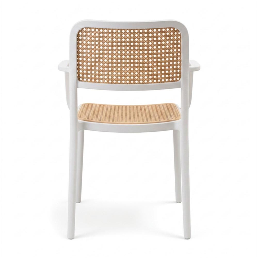 Silla Solea En Polipropileno Cuadrada Color Blanco Con Brazos img #4