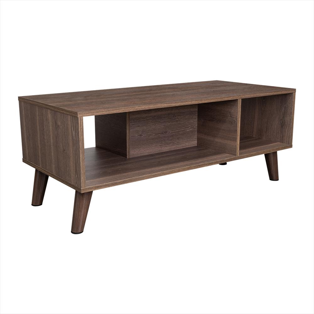 Mesa De Centro Z Coñac 101.1X40cm Rectangular Con Patas Y Con Compartimientos img #2