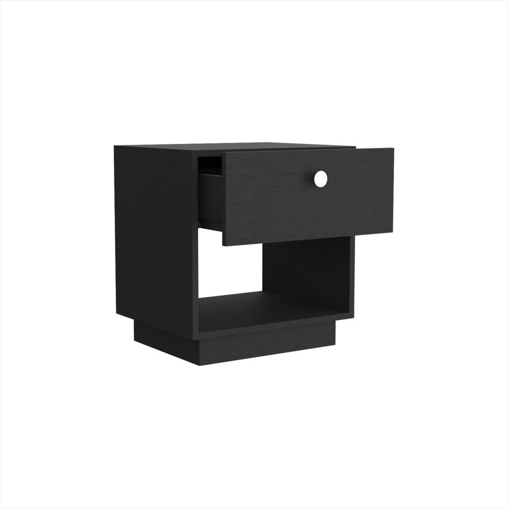 Mesa De Noche Wengue 47X50cm Con Un Cajon Y Con Un Compartimiento img #1