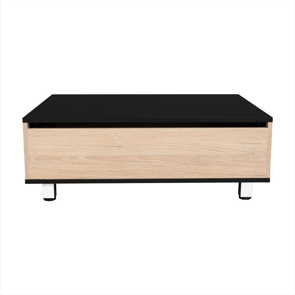 Mesa De Centro 5G Wengue Y Rovere 80X29cm Rectangular Extensible Con Compartimiento img #1