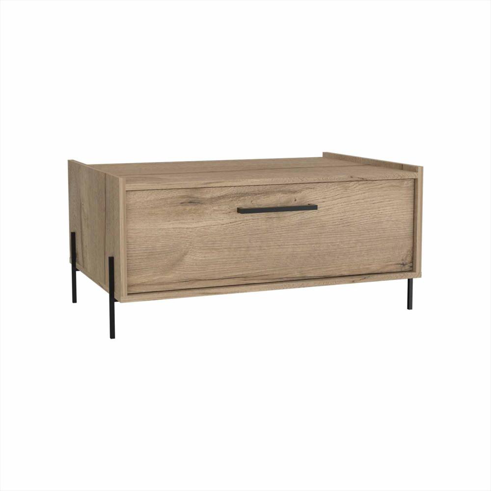 Mesa De Centro Shanghai Duna 84X40cm Rectangular Con Patas Y Con Compartimientos img #2