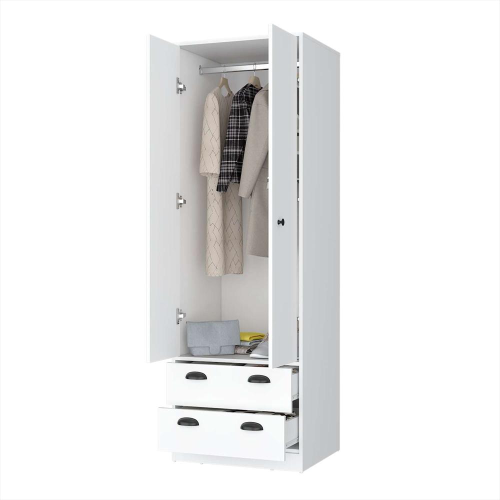 Closet Blanco 59X179cm Con 2 Cajones Sin Entrepaños img #3