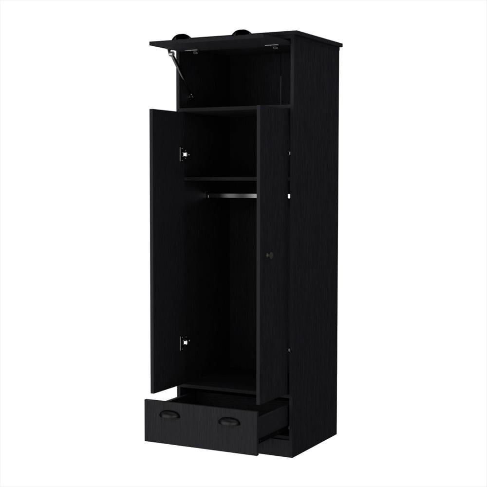 Closet Wengue 59X179cm Con 2 Cajones Con 1 Entrepaños img #3