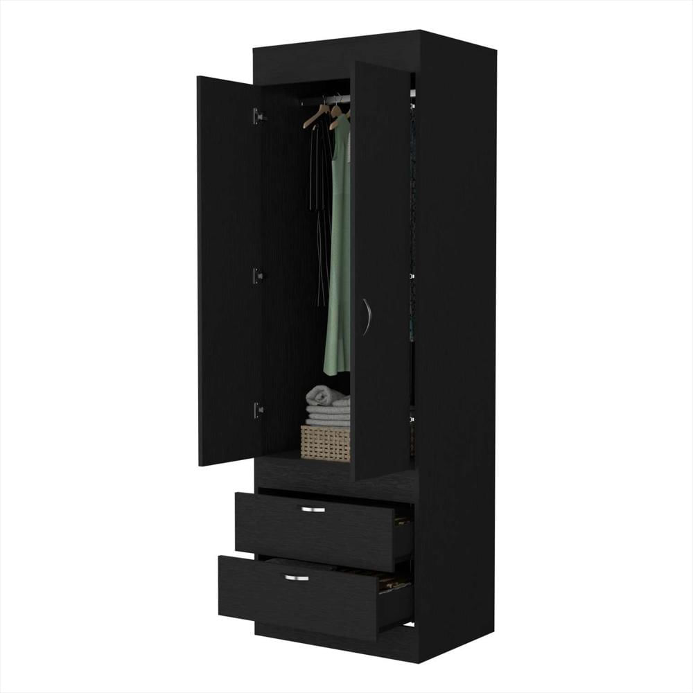 Closet Nocturne Wengue 59 Cm Con Dos Puertas Y Un Cajón img #3