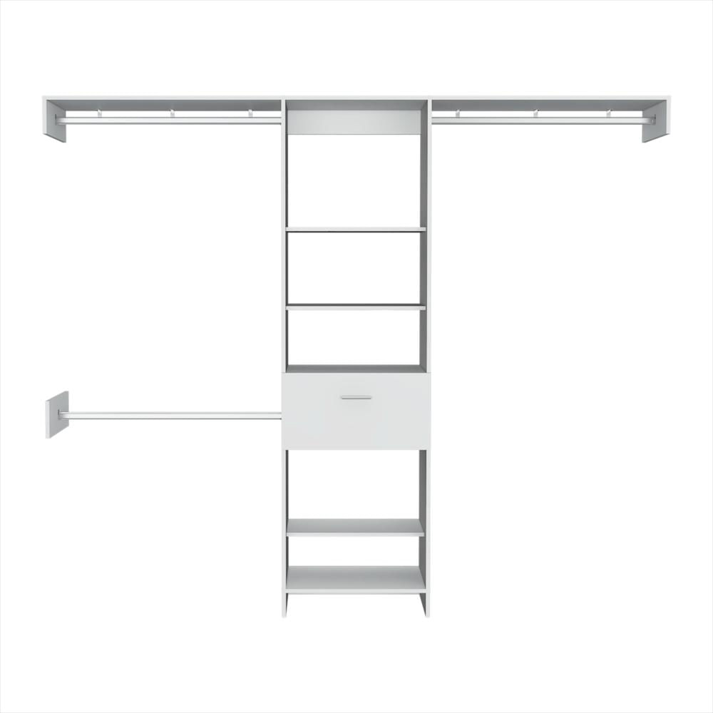 Closet Abierto Manchester Blanco 250X210.6Cm Con Un Cajón img #1