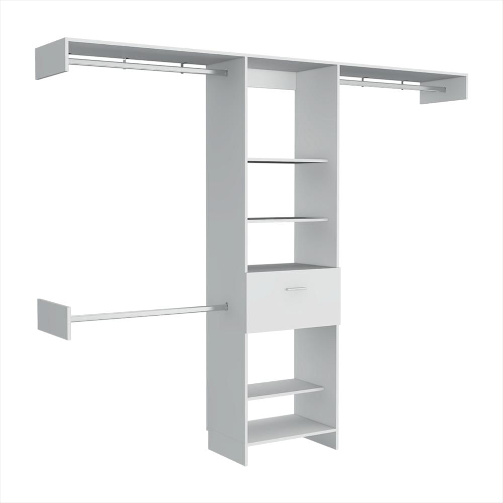 Closet Abierto Manchester Blanco 250X210.6Cm Con Un Cajón img #2