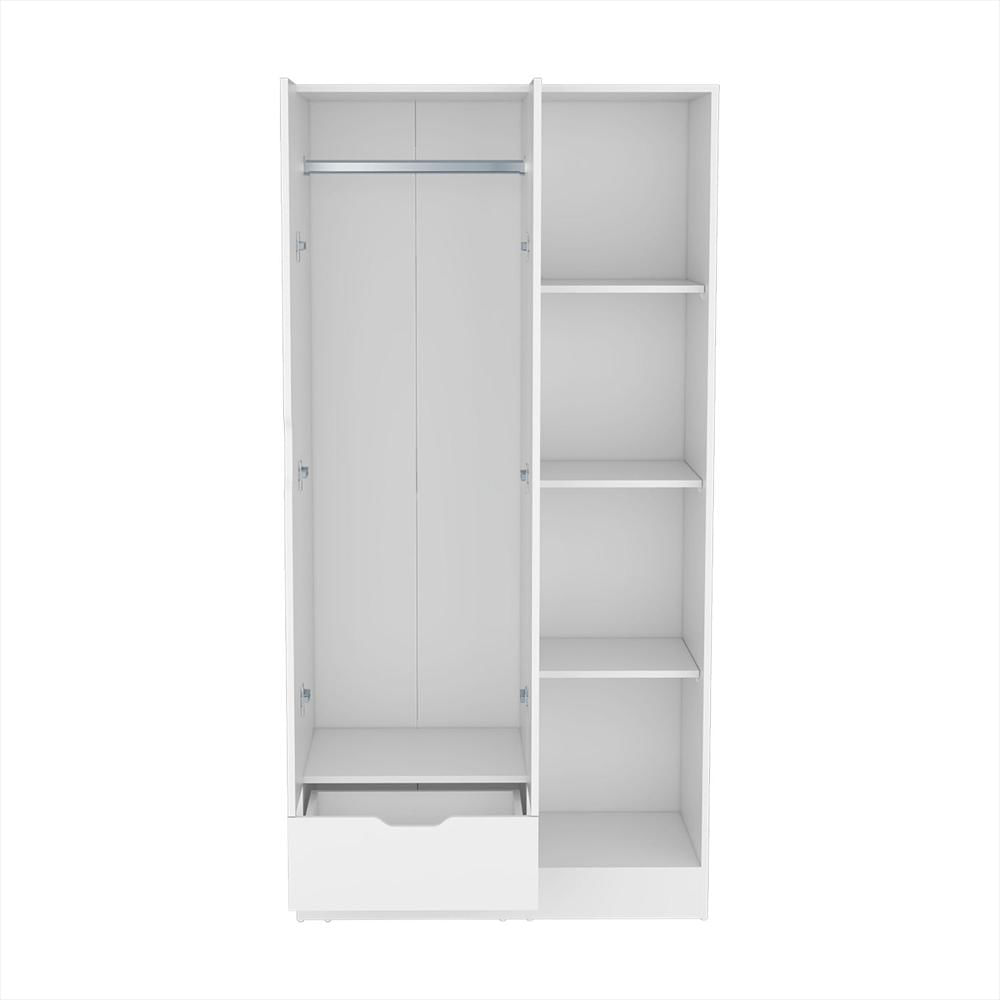 Closet Éclat Blanco 90 Cm Con Dos Puertas Y Un Cajón img #4