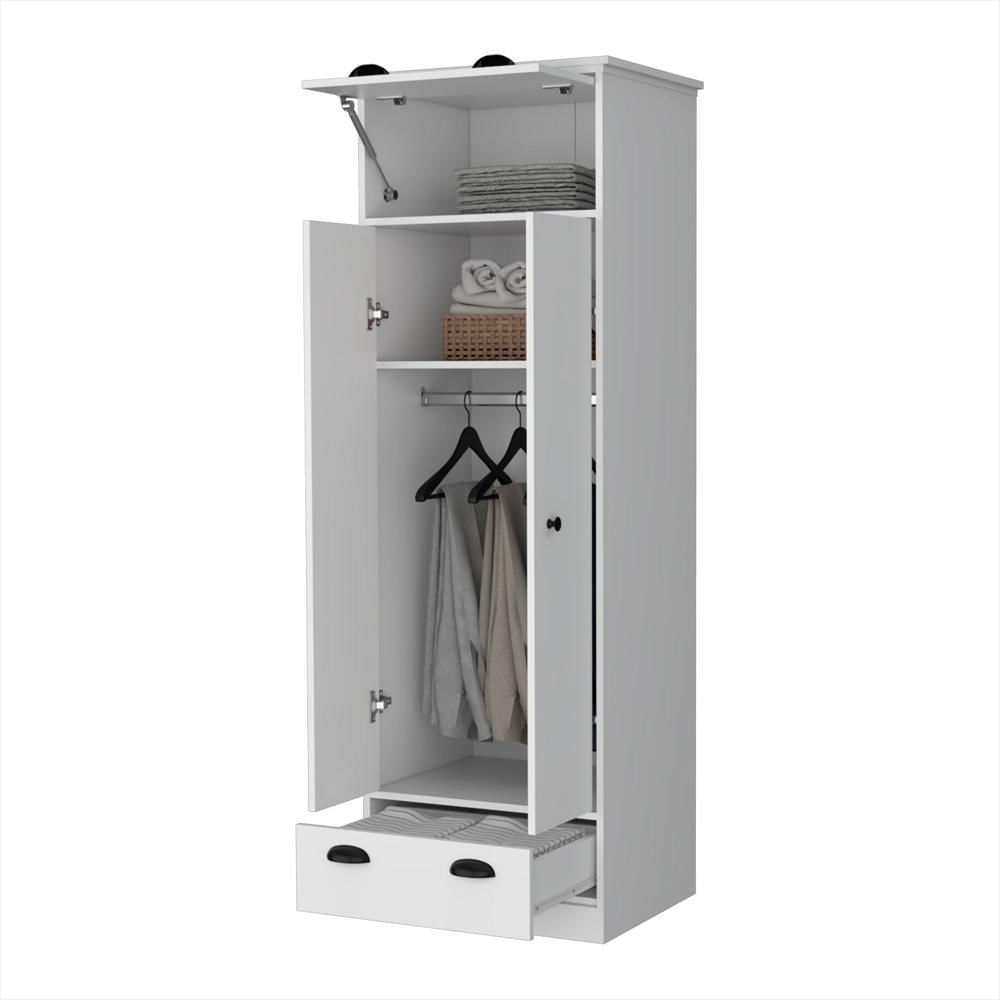 Closet Blanco 59X179cm Con 2 Cajones Con 1 Entrepaños img #3