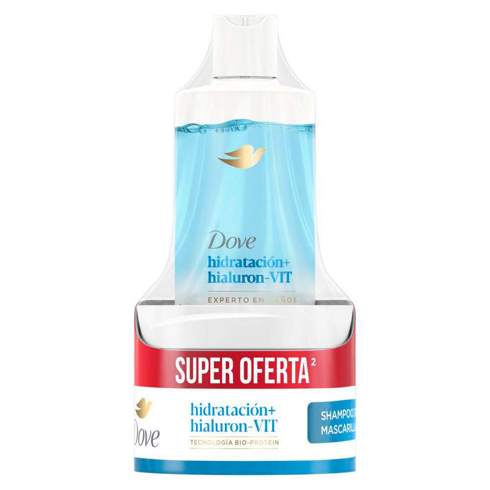 SHAMPOO DOVE + TTO Hidratacion+Hialuron (370  ml) img #1
