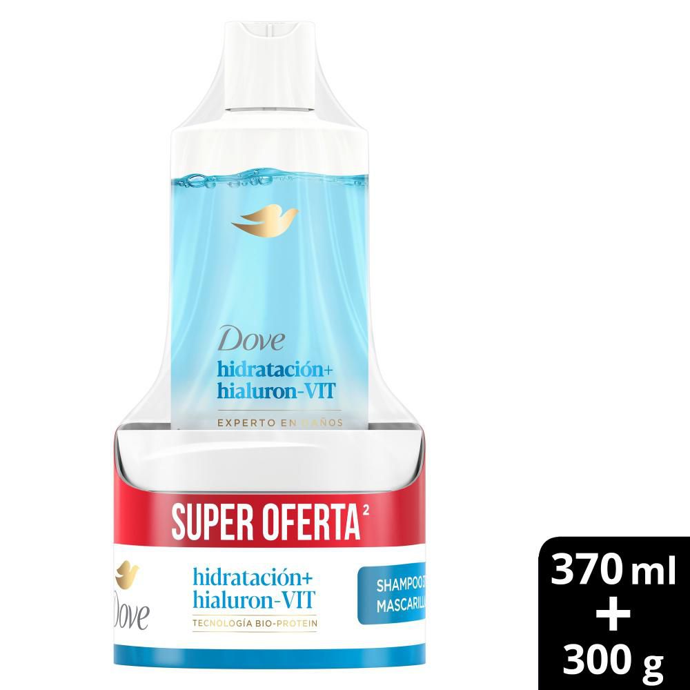 SHAMPOO DOVE + TTO Hidratacion+Hialuron (370  ml) img #2