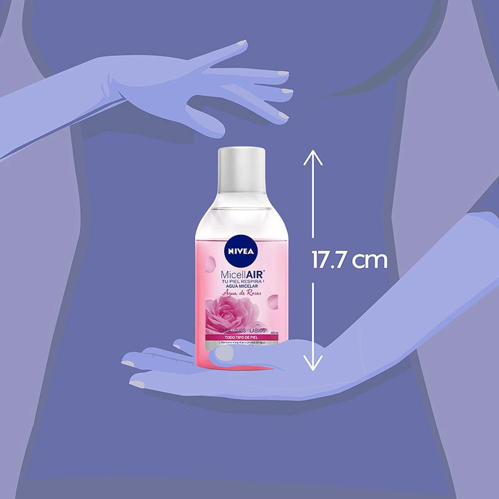 Agua micelar NIVEA desmaquillante con agua de rosas (400  ml) img #4