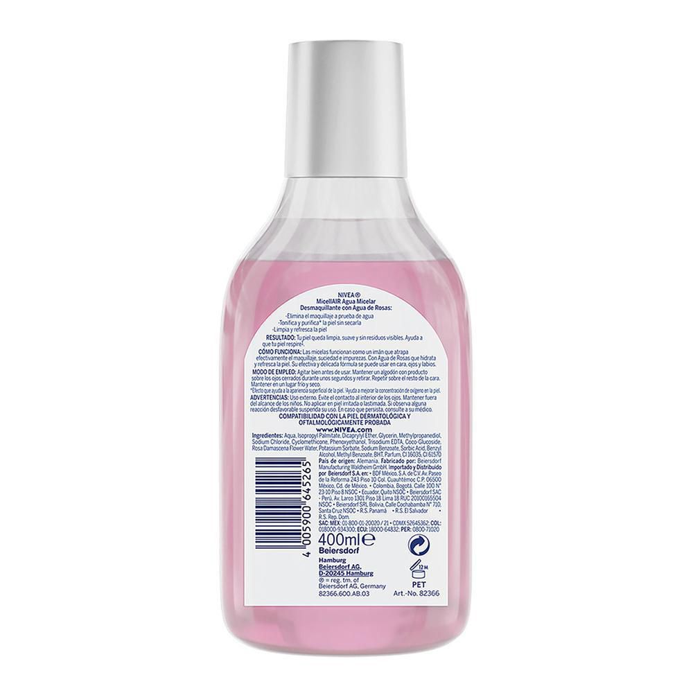 Agua micelar NIVEA desmaquillante con agua de rosas (400  ml) img #5