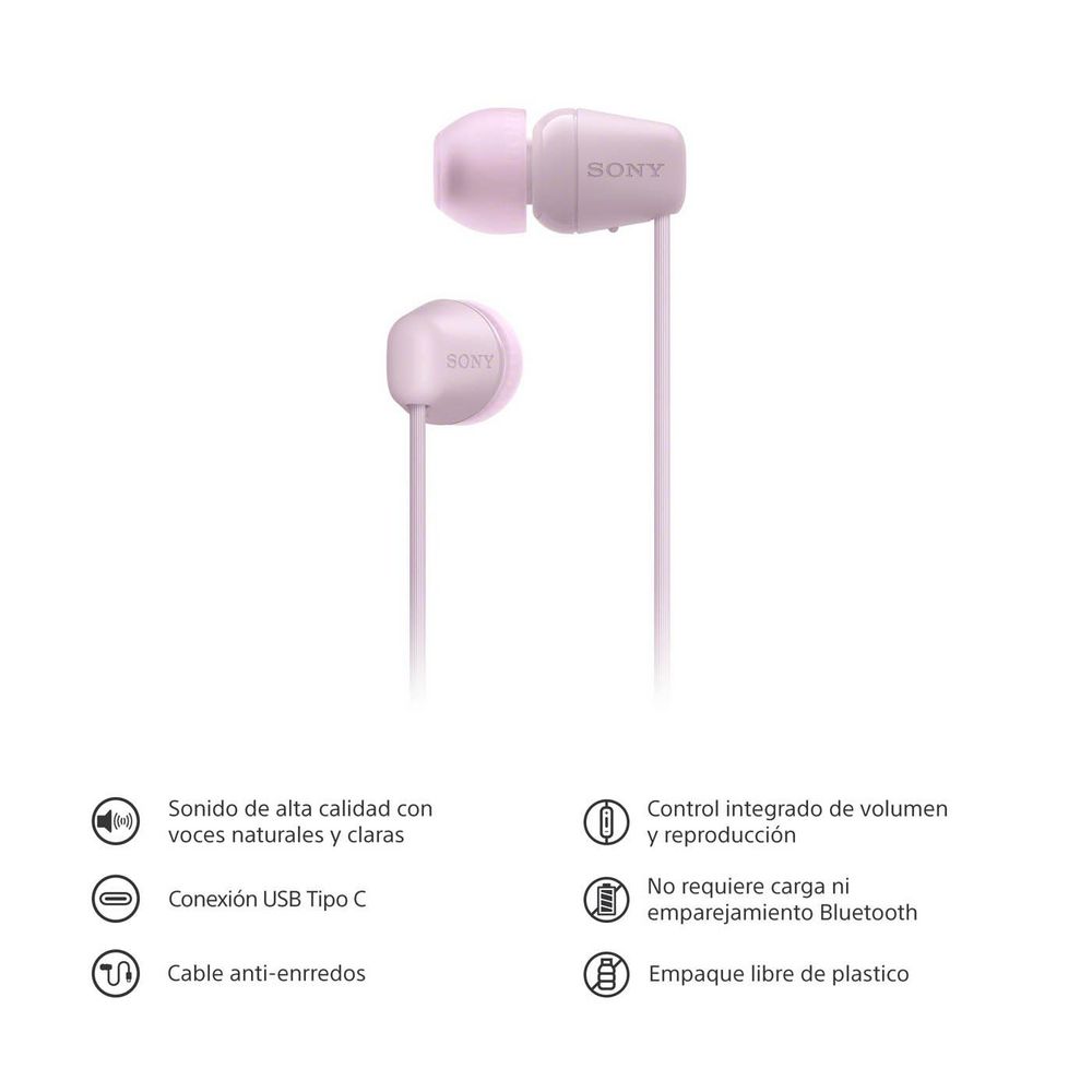 Audifonos Alámbricos SONY In Ear IEREX15C/P ROSADO img #2