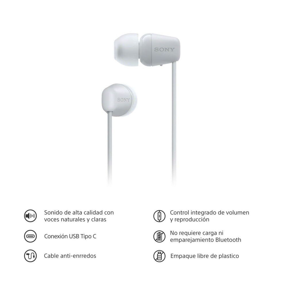 Audifonos Alámbricos SONY In Ear IEREX15C/W BLANCO img #2