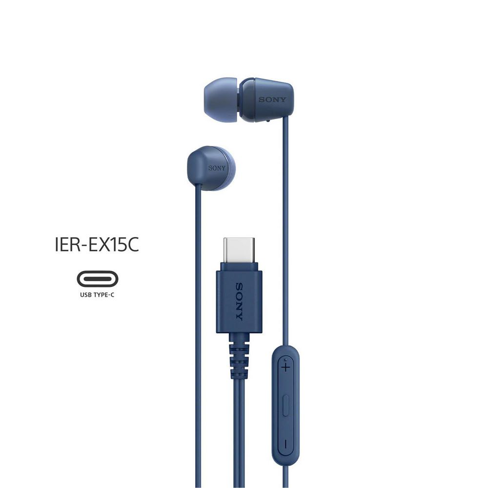 Audifonos Alámbricos SONY In Ear IEREX15C/L AZUL img #1