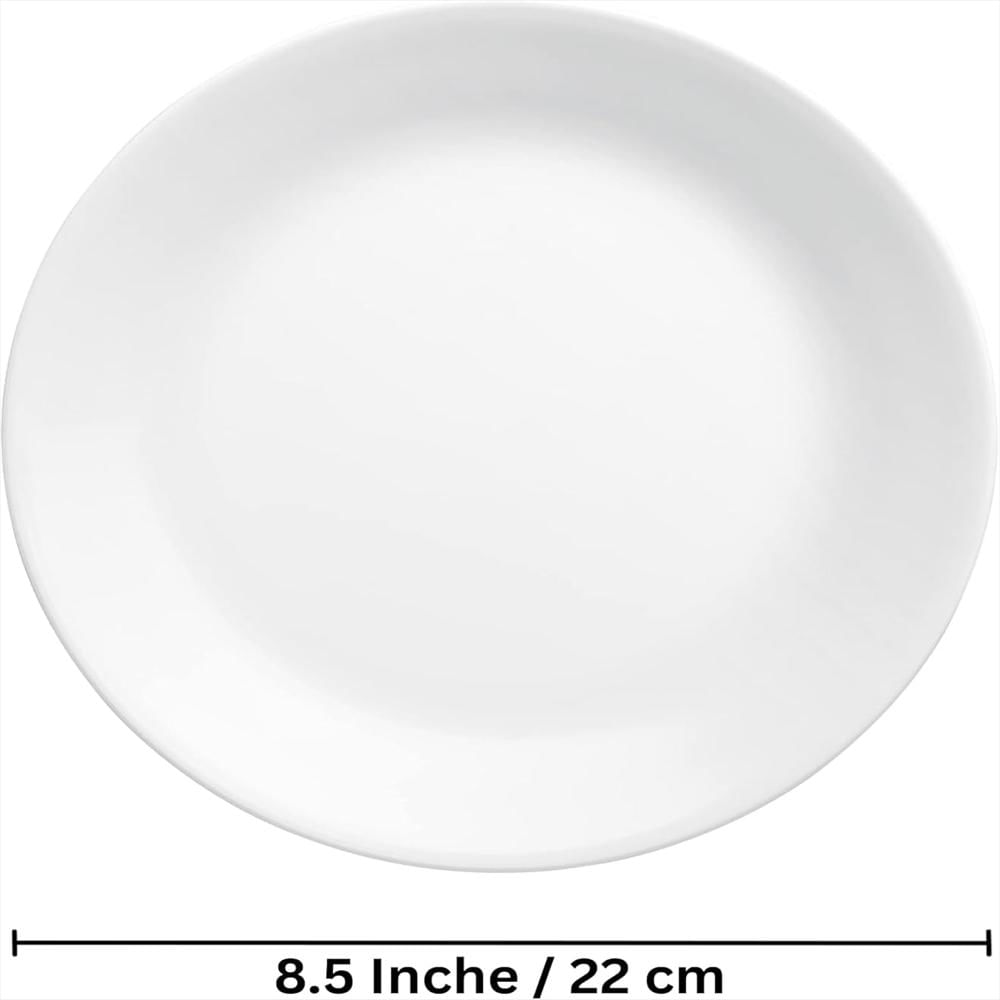 Plato Corelle Juego 6 Piezas 22 Cm Vidrio Vitrelle Blanco Resistente Y Apilable img #2