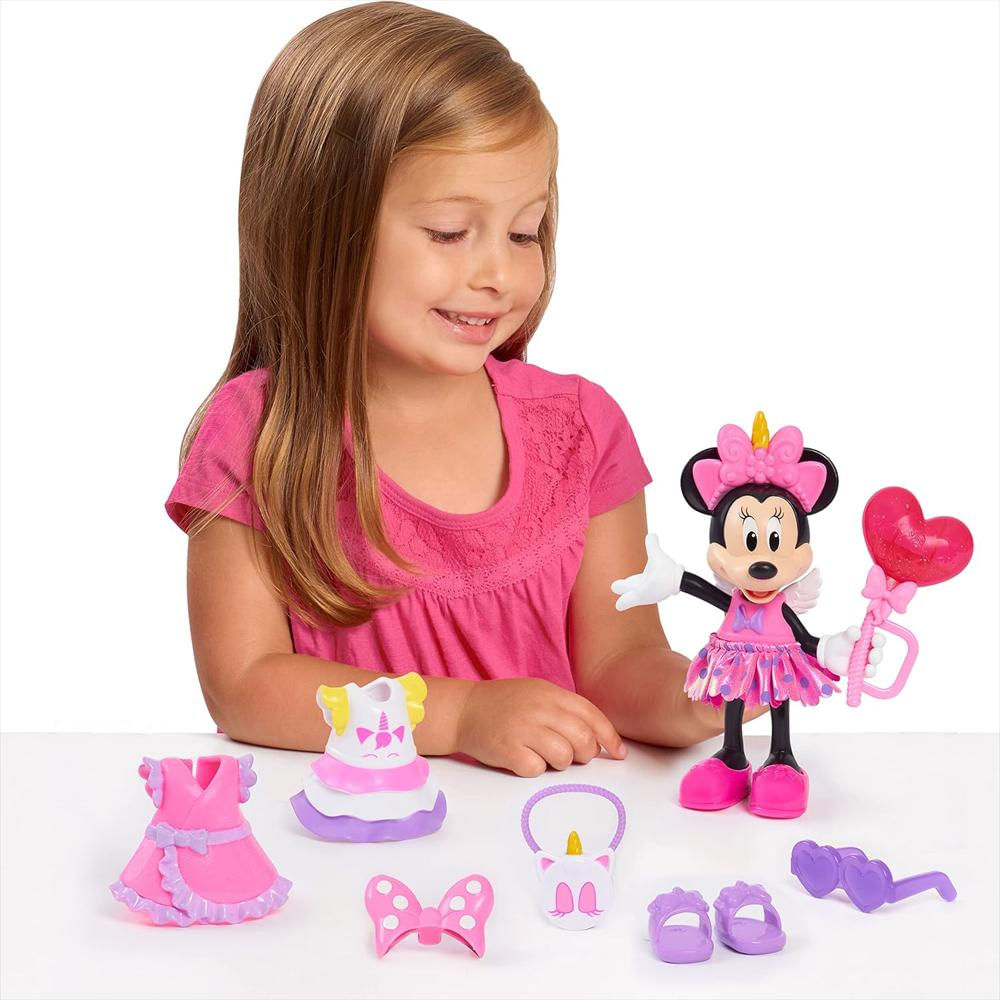 Muñeca Minnie Mouse Just Play 15 Cm Con Accesorios De Moda Y Funda De Transporte img #2