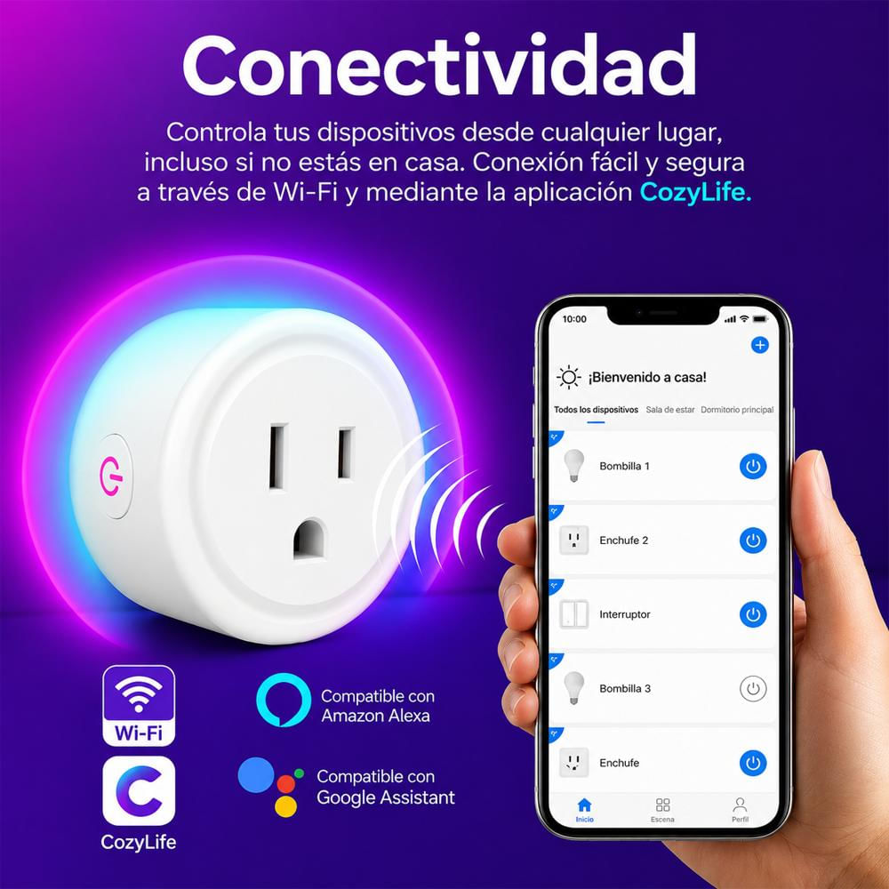 Enchufe Inteligente Rgb Toma Wifi Smart Echo Alexa Google Y Siri img #4