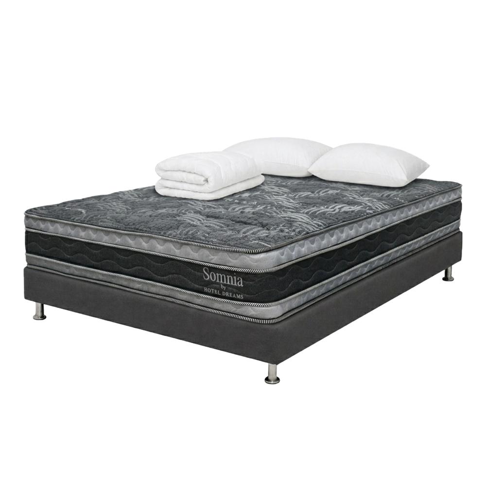 Combo Colchón Hotel Dreams Somnia Doble 140X190 Cm + Basecama +Protector De Colchon + 2 Almohada img #1