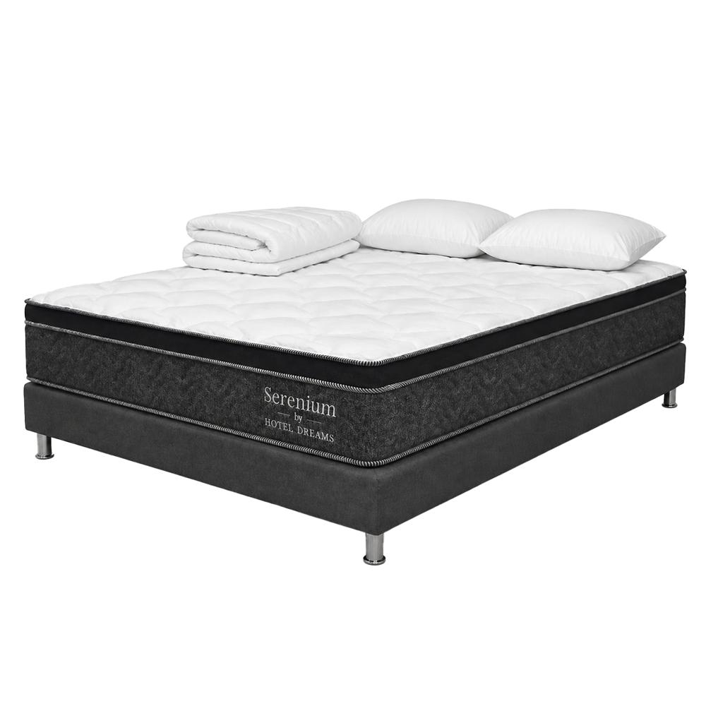Combo Colchón Hotel Dreams Serenium Doble 140X190 Cm + Basecama+ Protector De Colchon + 2 Almohada img #1