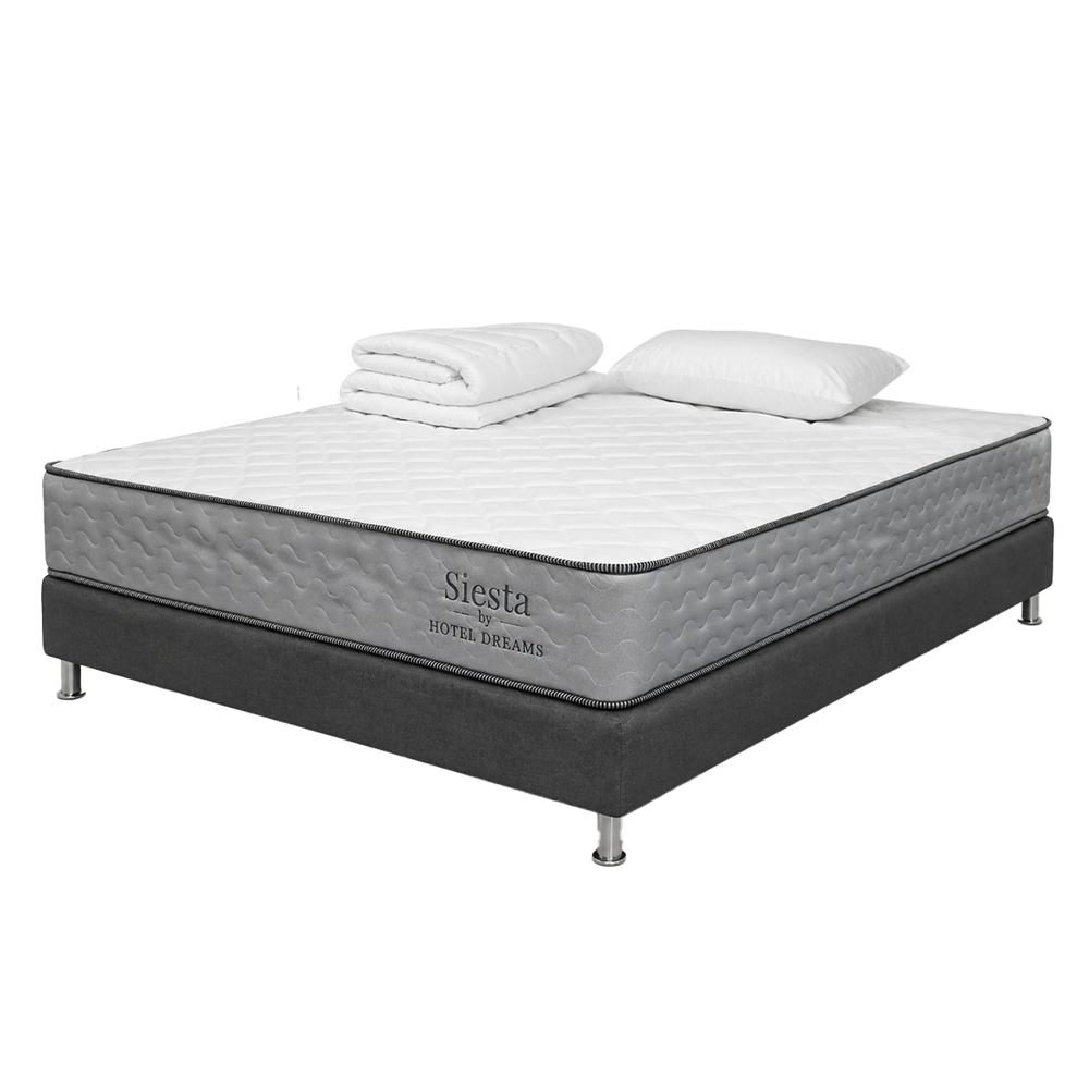 Combo Colchón Hotel Dreams Siesta Semidoble 120X190 Cm + Basecama + Protector De Colchon + 1 Almohada img #1
