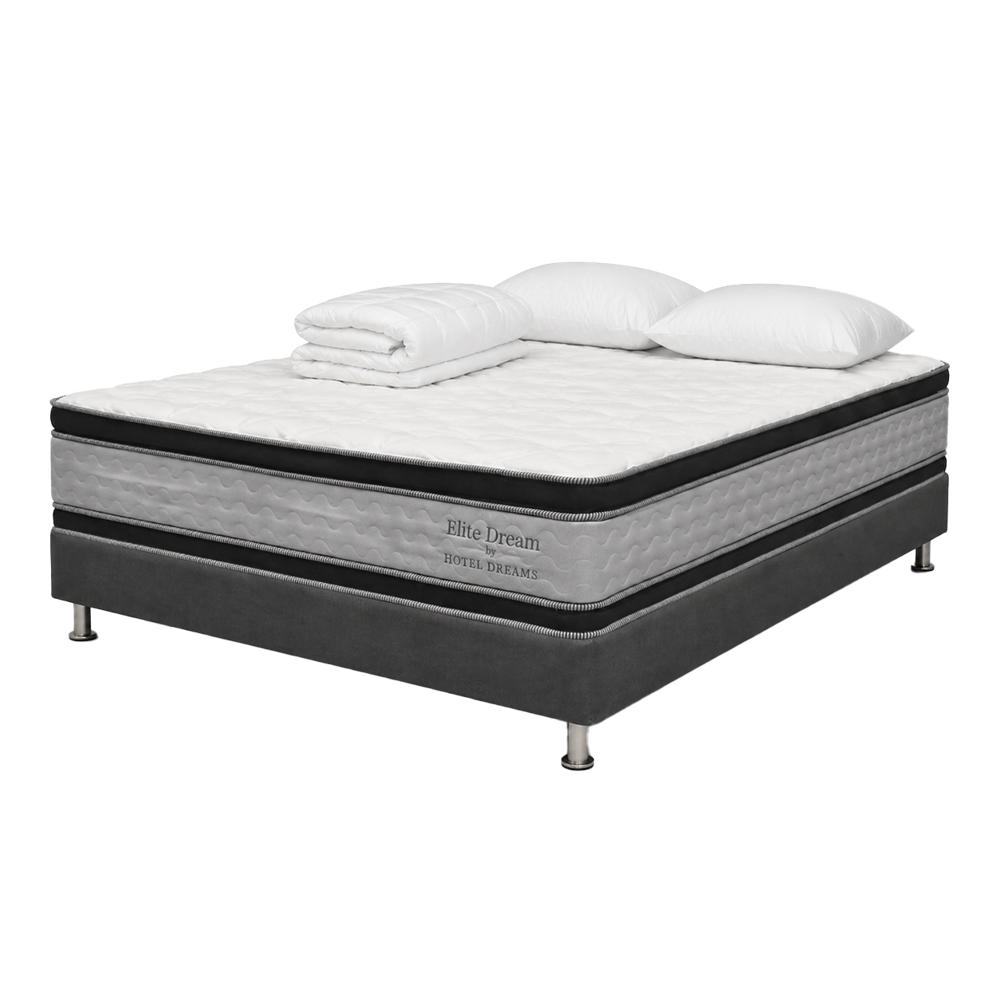 Combo Colchón Hotel Dreams Elite Dreams King 200X200 Cm + Basecama + Protector De Colchon + 2 Almohada img #1