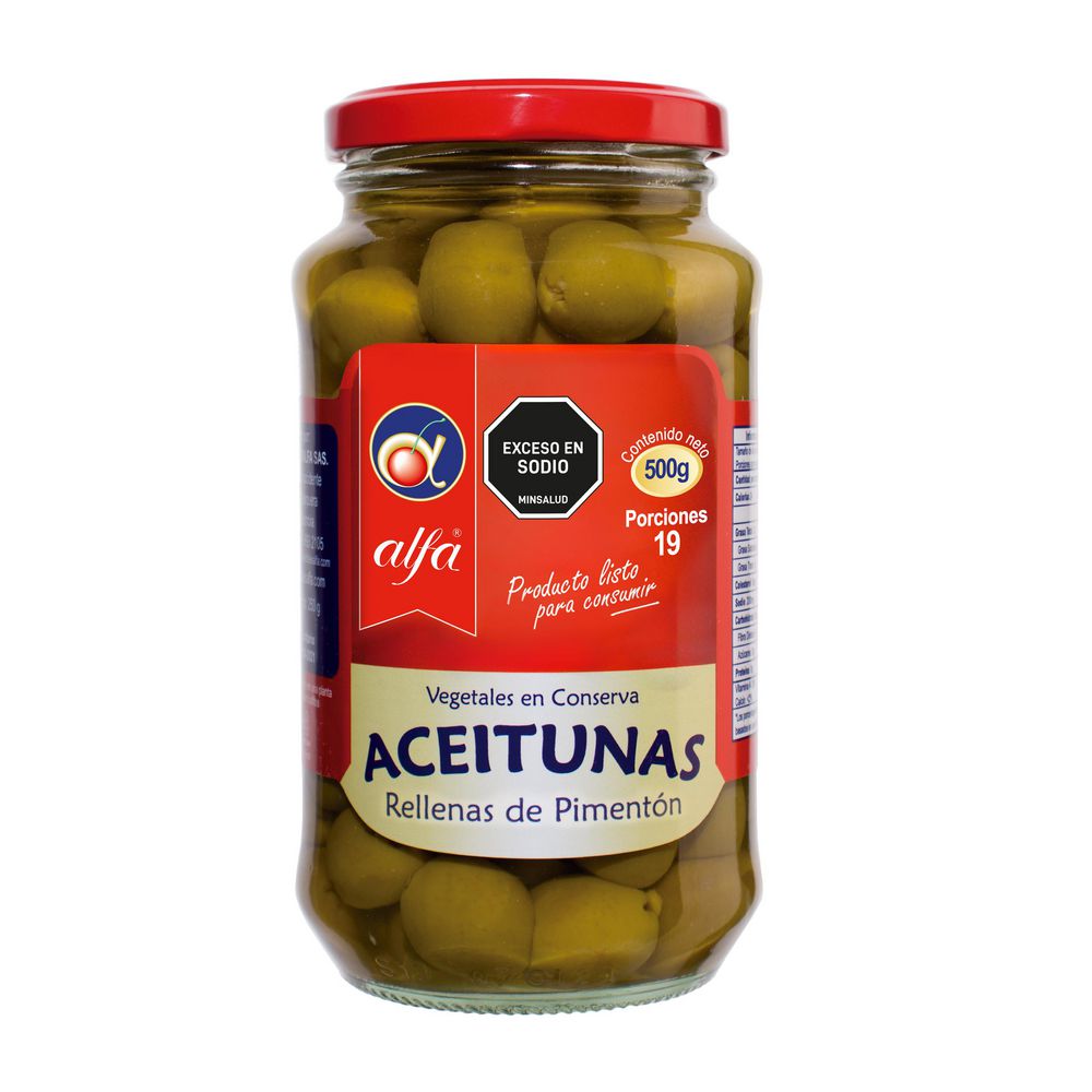 Aceitunas ALFA Rellenas Pimenton (500  gr) img #1