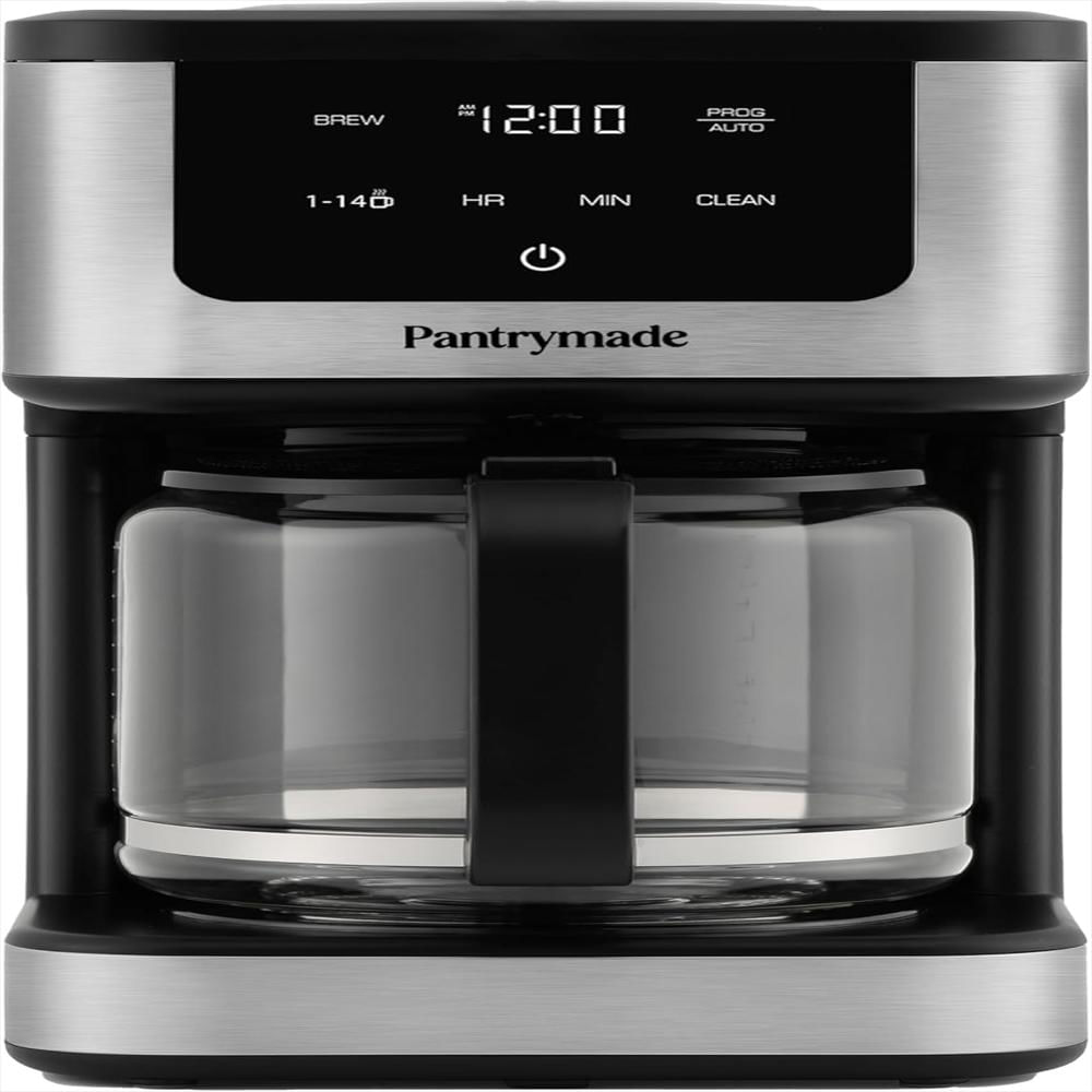 Cafetera Pantrymade Programable 14 Tazas Jarra Vidrio Apagado Automático Negra img #1