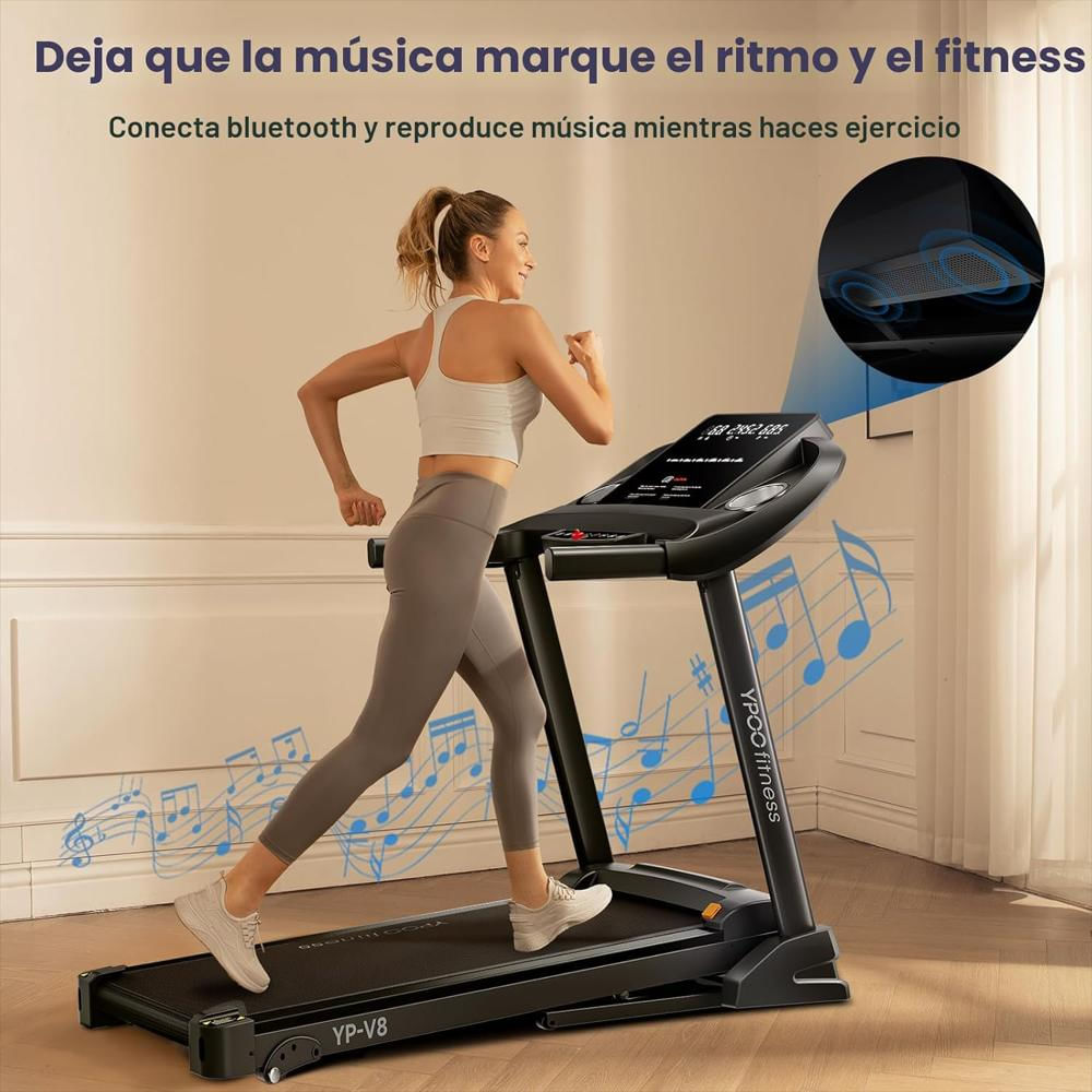 Caminadora Ypoo Plegable Con Bluetooth Pantalla Led Multifunción 8 Mph img #2