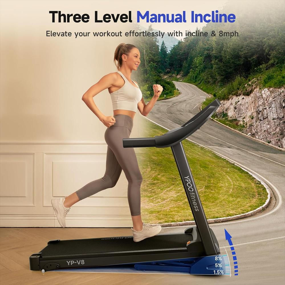 Caminadora Ypoo Plegable Con Bluetooth Pantalla Led Multifunción 8 Mph img #3