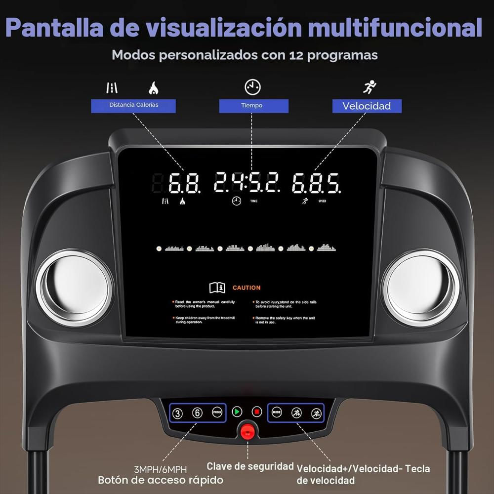 Caminadora Ypoo Plegable Con Bluetooth Pantalla Led Multifunción 8 Mph img #5